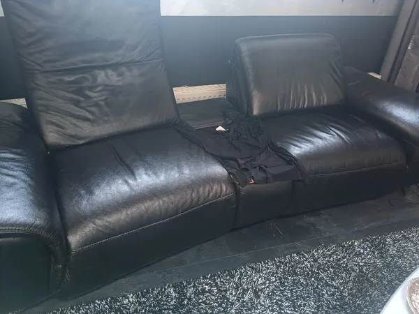 Ledersofa verstellbar mit Heizung