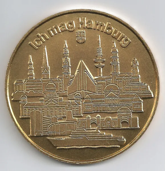 Medaillen Ich mag Hamburg vergoldet 