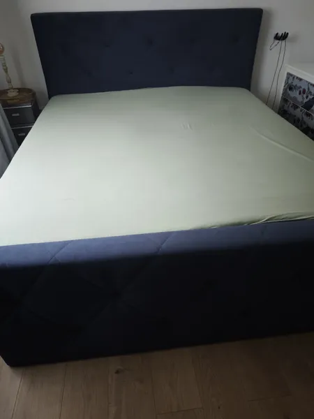Boxsringbett 180*200 Dunkelblau