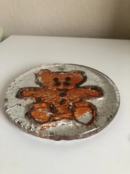 Glas Suncatcher - Roter Teddy Bär