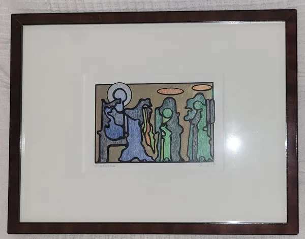  kleines gerahmtes Bild "GEWÄNDER"