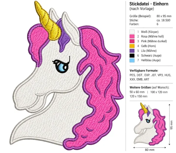 Dieses Einhorn als Patch fertigen
