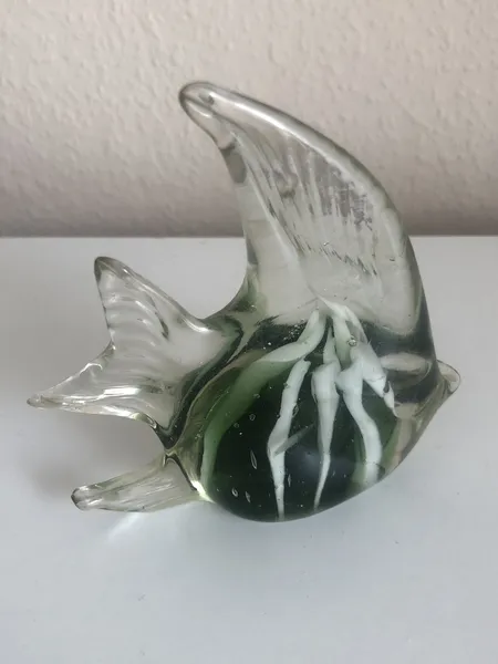 Glas Kunst Engel Fisch im Murano Stil 