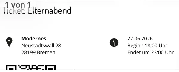 Online Ticket Elternabend 