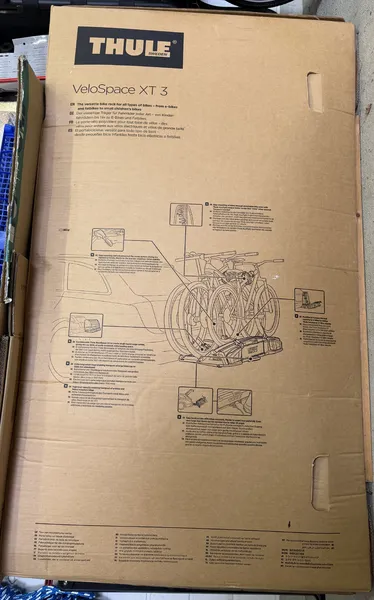 Originalkarton des Thule- Fahrradträgers