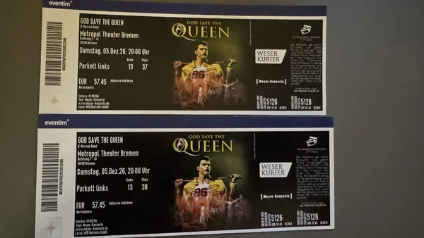 2x „God save the Queen“ Karten