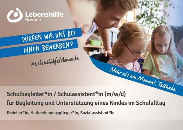 Schulbegleitung (m/w/d) im Bremer Osten und Westen